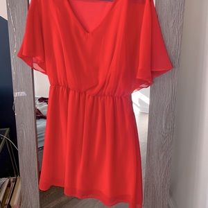 Coral colored, Charming Charlie's dress, medium